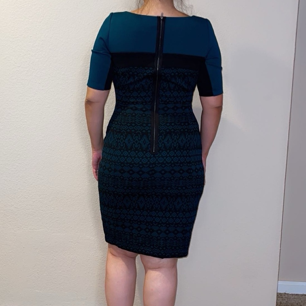 Liz Claiborne black and green dress size 4